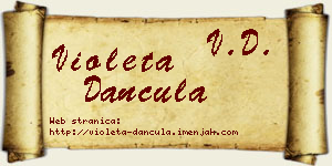 Violeta Dančula vizit kartica